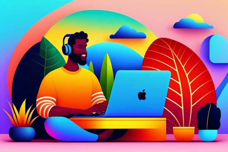 a digital nomad on a zoom call